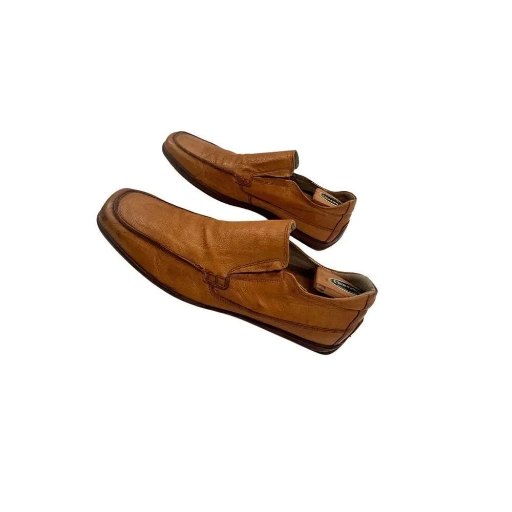 Calderone brown leather loafers made in Italy size 43 = 9 /10